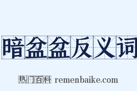 暗盆盆反义词是什么意思的图片